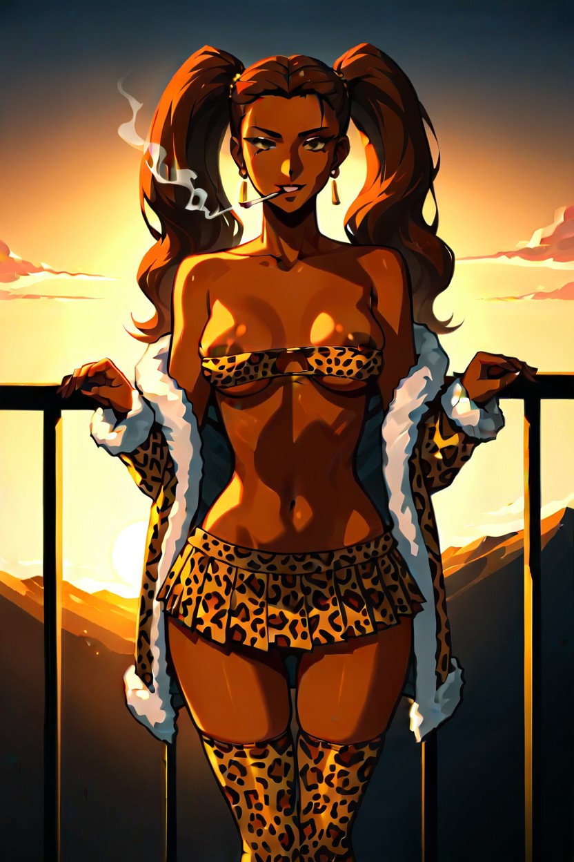 Breasts Apart, Short Height, Gapped Thighs AI Porn