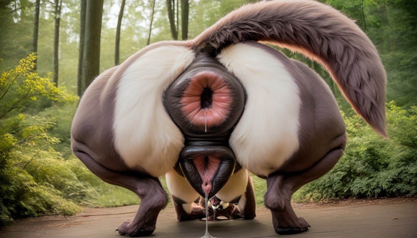 Hyper Realistic, Extremely Large Ass, Lying On Bed Furry AI Porn