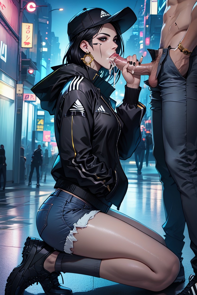 Oral, Black Cap, Hand Job Hentai AI Porn