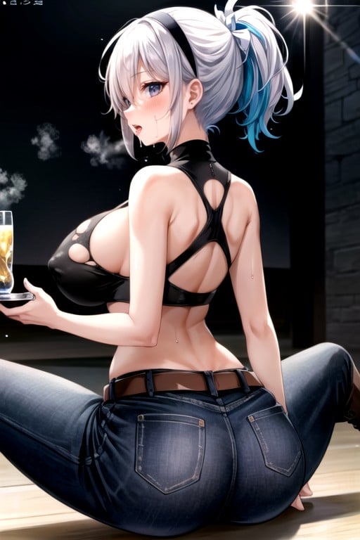 Blush, Large Breasts, Boots Hentai AI Porn