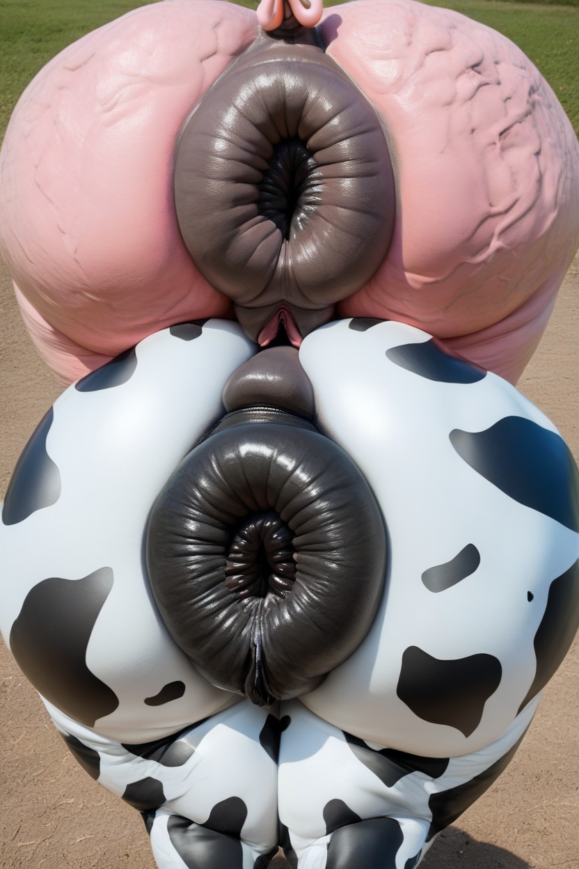Black Anus, Latex Leggings, Bimbo Lips Furry IA