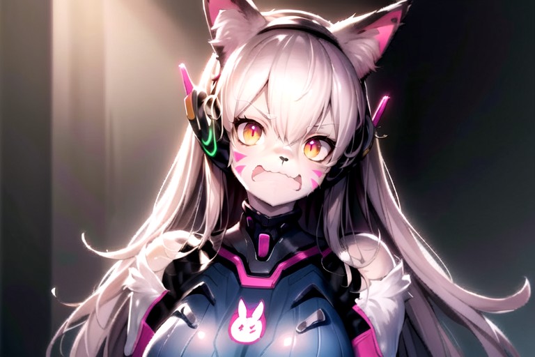 Pelo Rosa, D'va (overwatch), FurryPorno AI