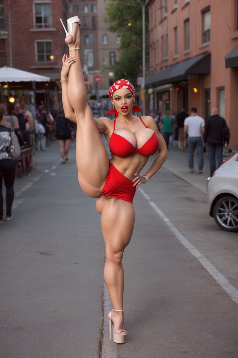 Massive Ass Wide, Hdr, Short Shorts AI Porn
