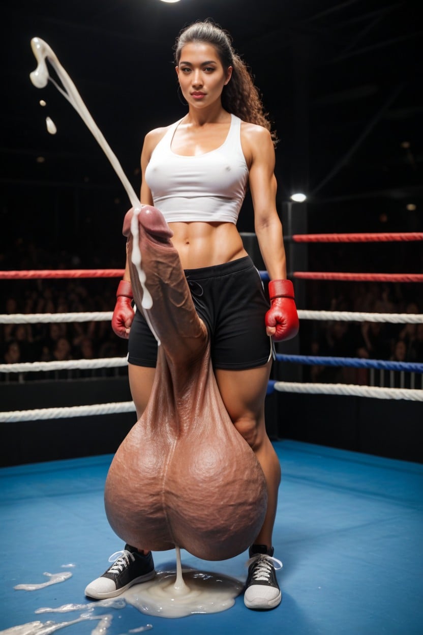 Really Dark Skin, Mma Cage, Massive Cumshot Shemale AI Porn