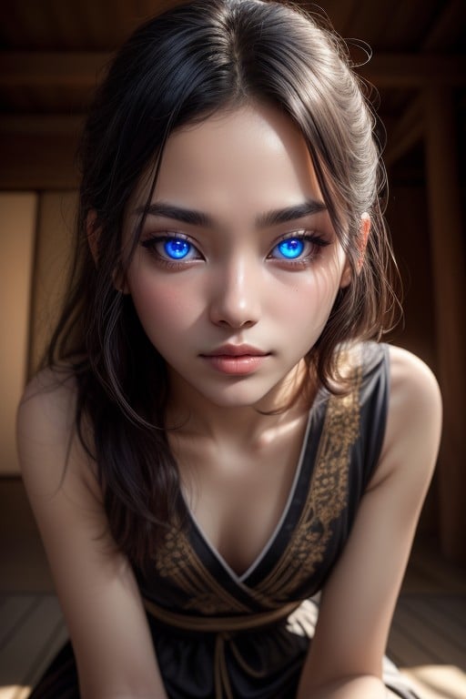 Olhos Brilhantes, Japonesa, Túnica Pornografia de IA