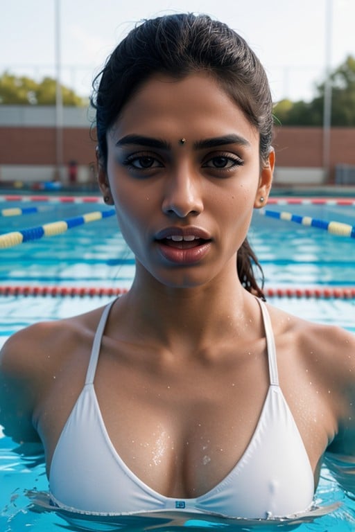 School Swimming Pool, Indian, Fit AI Porn