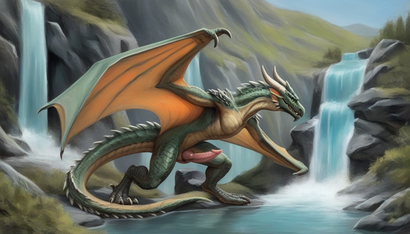 Bright Green Scales, Claws, Nsfw Furry AI Porn