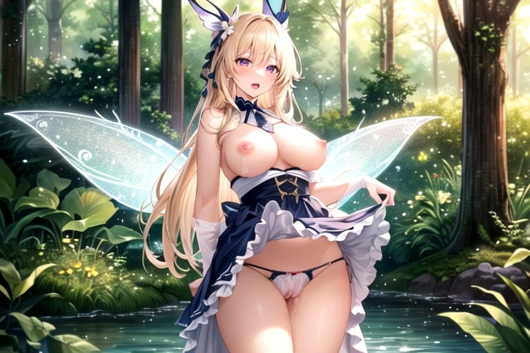 Blonde Hair, Lifting Skirt, Fairy AI Porn