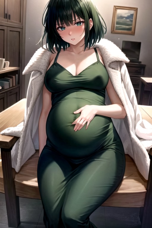 Umbigo Exposto, Embaraçada, Fubuki (one Punch Man) Pornografia de IA