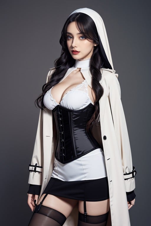 Trench Coat, Long Length, Nun AI Porn