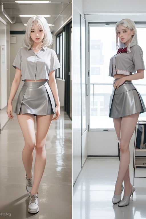 シネマティック, ハーレム, Grey Leather SkirtAIポルノ