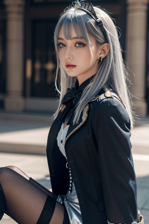 Blue Eyes, Ash Hair, Steampunk AI Porn