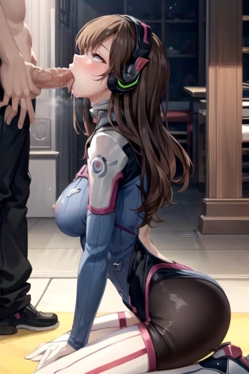 Nsfw, D'va (overwatch), Ahegao Pornografia de IA