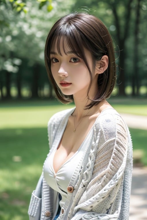 Short Stature, Bangs, 乳溝AI黃片