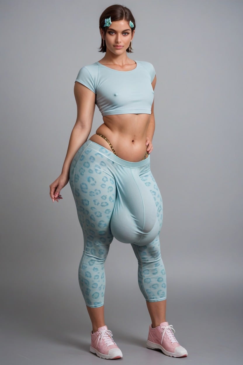 Full Body, Pink Sneakers, Standing Shemale AI Porn