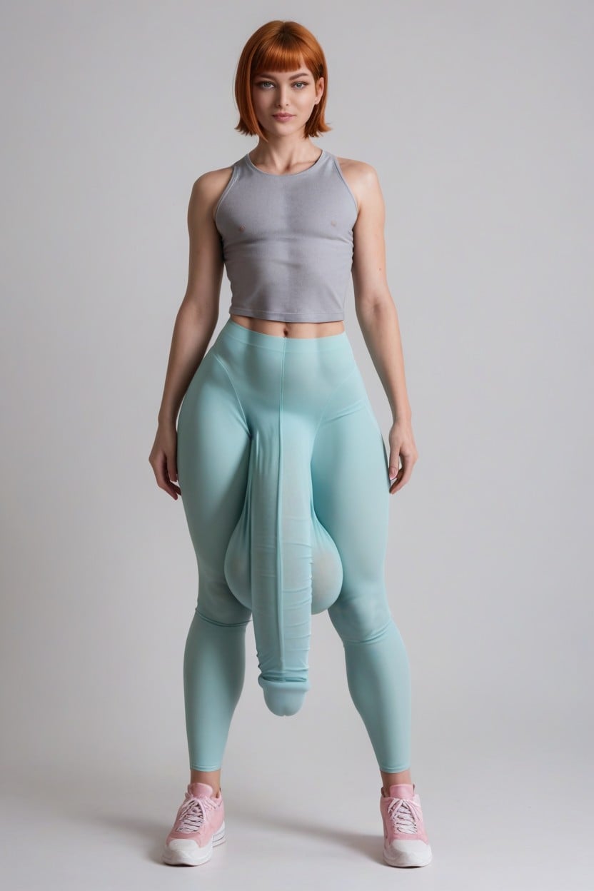 Wide Hips, Pink Sneakers, 1 Person Shemale AI Porn