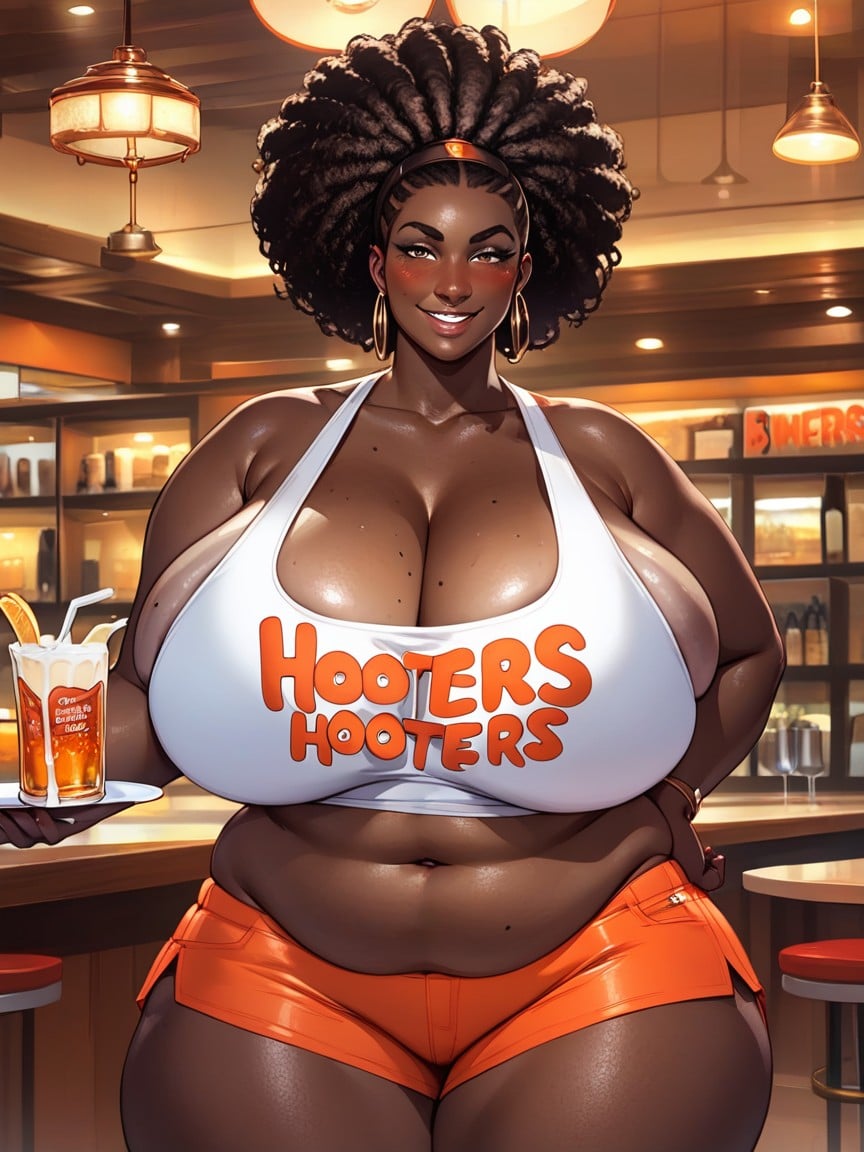 Afro, Garota Do Hooters, Africana Pornografia de IA