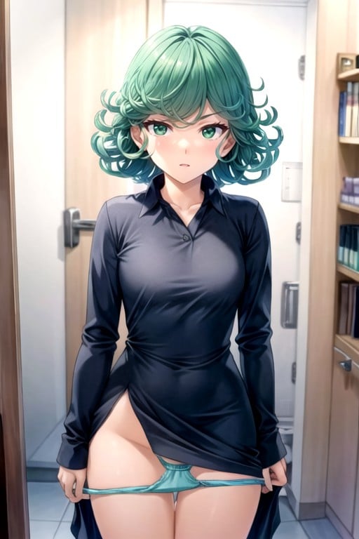 Vestiário, Tatsumaki (one Punch Man), Pulling Down Panties Pornografia de IA