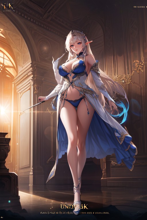 Full Body, Blue Eyes, Lingerie AI Porn