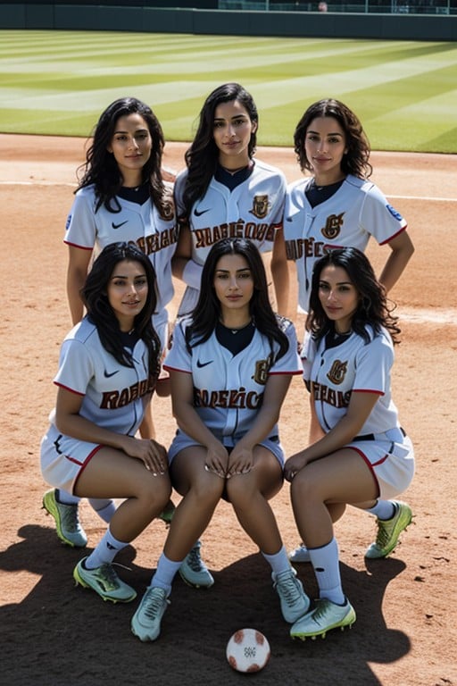 Estadio De Béisbol, Soleado, HarénPorno AI