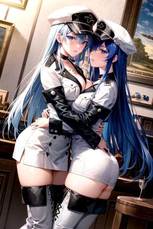 Esdeath (akame Ga Kill), Peito Grande, 20s Pornografia de IA