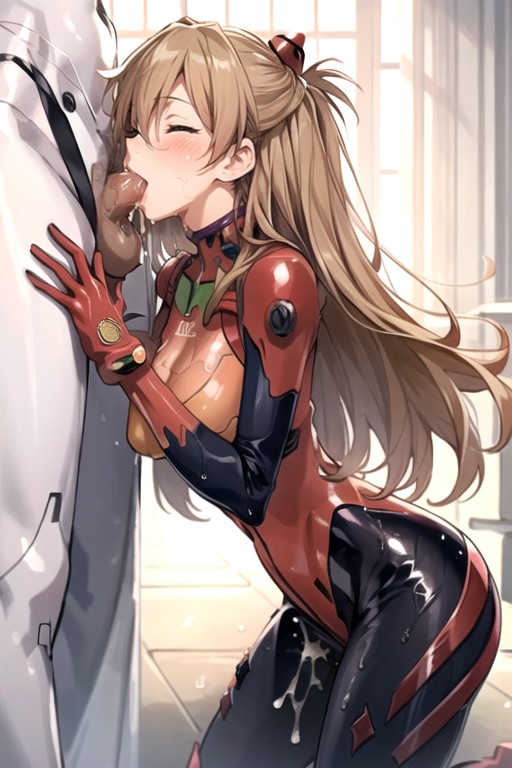 Éjaculation, Vue De Côté, Asuka (evangelion)Porno IA