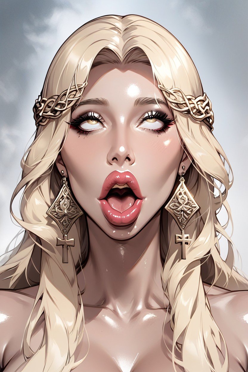 Ahegao, Magrelo, Foto Da Cintura Pornografia de IA