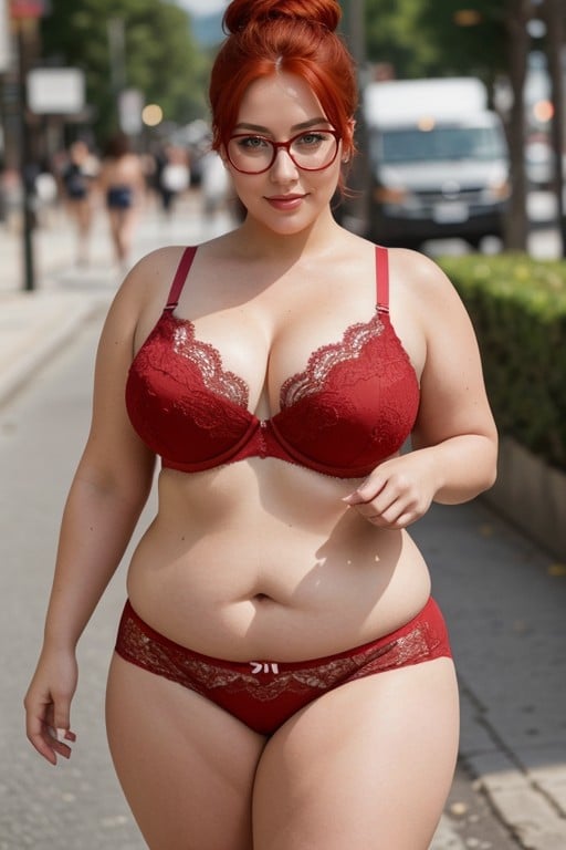 Chubby Arms, Her Black Bra Is Sexy But Gives Extra Support, She Has Gained Weight Especially Into ThighsPorno IA