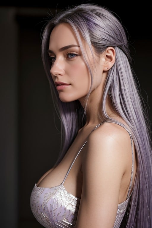 Ash Hair, Side View, Waist Shot AI Porn