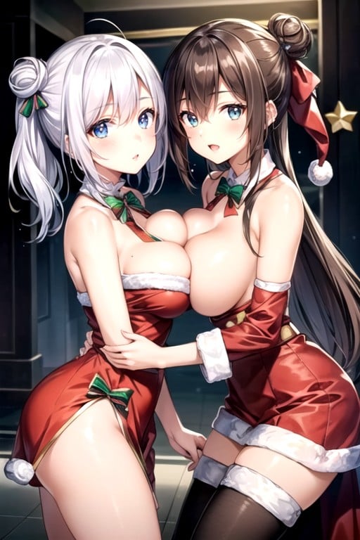 2 People, Christmas, Japanese AI Porn