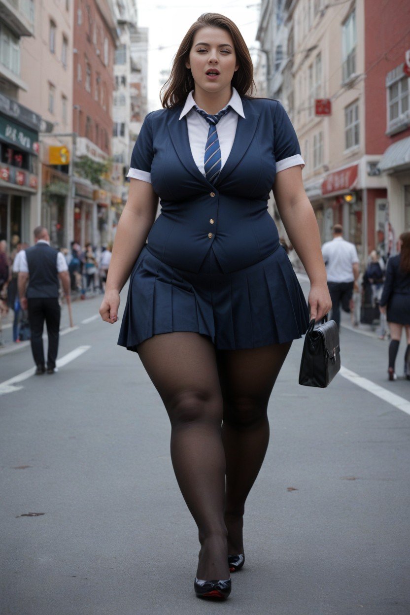 Louboutin Heels, 制服, Giantess GrowingAIポルノ