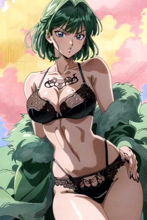 Estilo De Los 90, Abrigo De Piel, Fubuki (one Punch Man)Porno AI