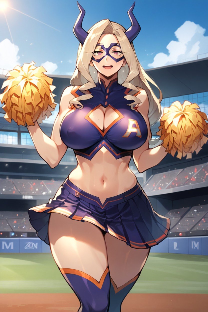 Baseball Stadium, Large Breast, Looking At Viewer AI Porn