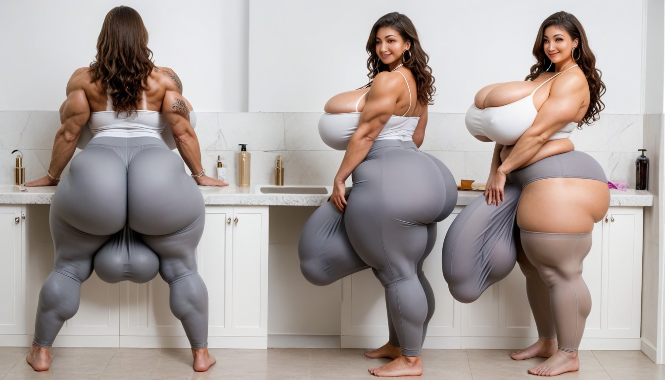 Brown Hair With Blonde Highlights, Ssbbw, Heavy Shemale AI Porn