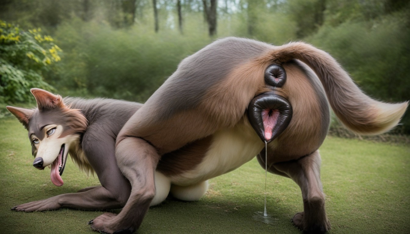 Massive Enlarged Pony Anus, High Res, Bending Over Furry AI Porn