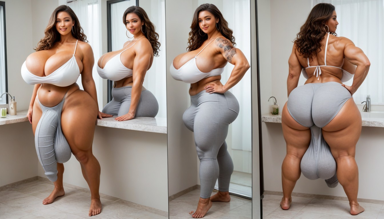 Multiple Scenes, Huge Cock Bulge, Bbl Shemale AI Porn