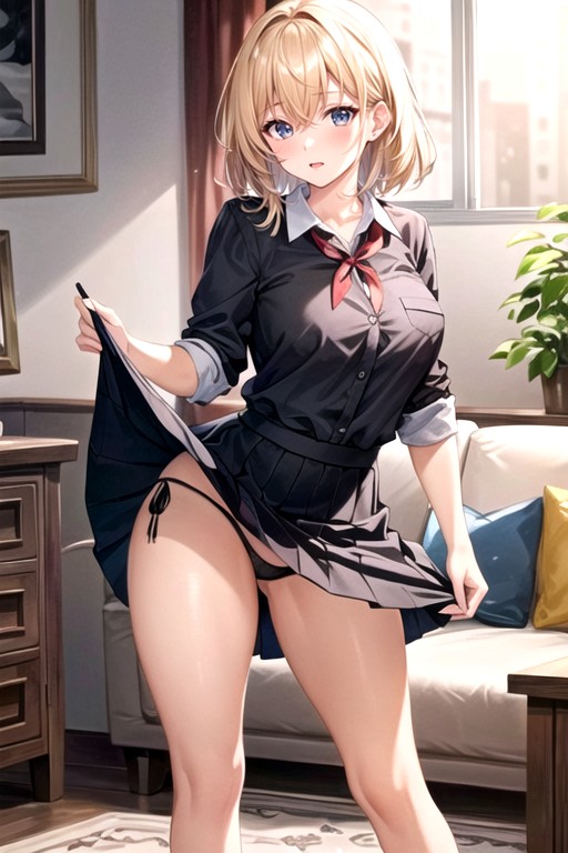 School Uniform, Sfw, Blonde Hair AI Porn