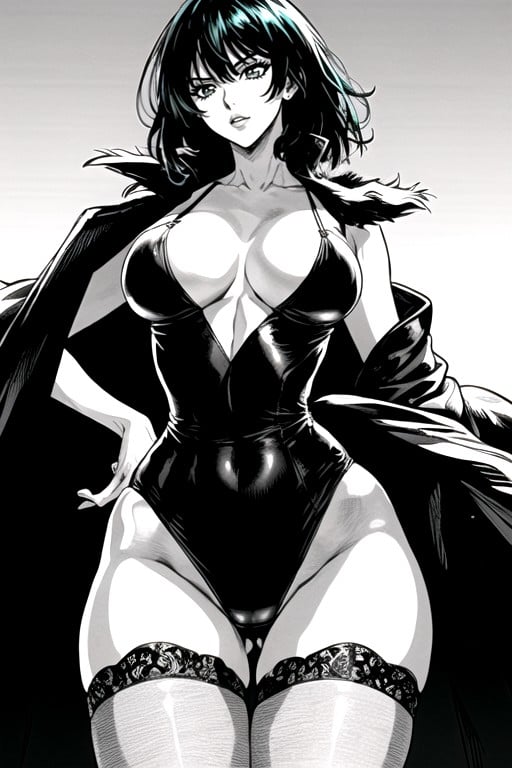 Underboob, Black & White Manga, Model AI Porn