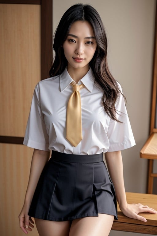 20s, School Uniform, Bottom Up (upskirt) AI Porn