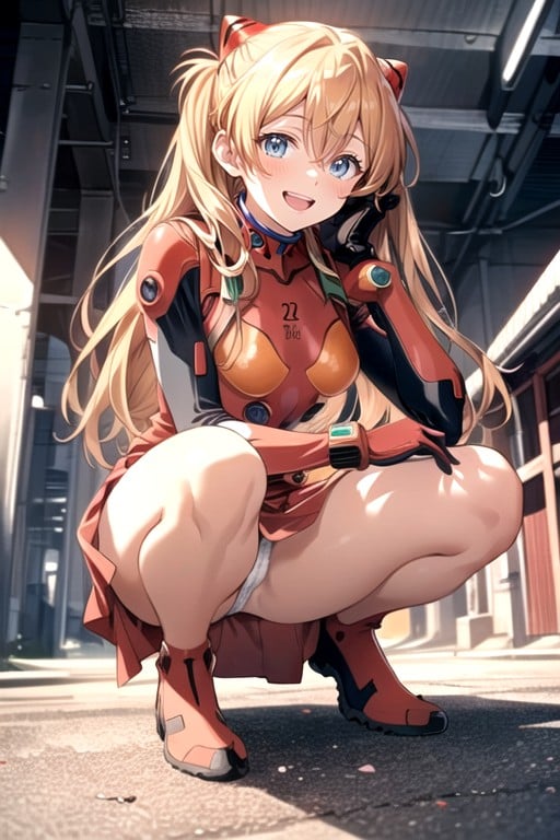 Touching Face, Cute, Asuka (evangelion) AI Porn