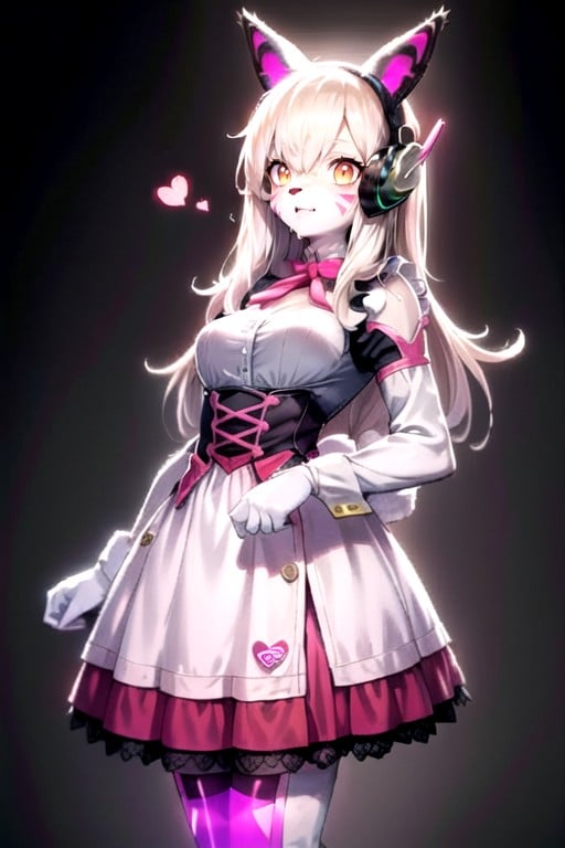 Maid Dress, And Pink Cheerleader Outfit, Colored Lipstick AI Porn