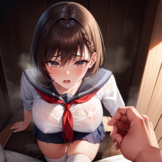 Tears, Short Hair, BoyPorno AI