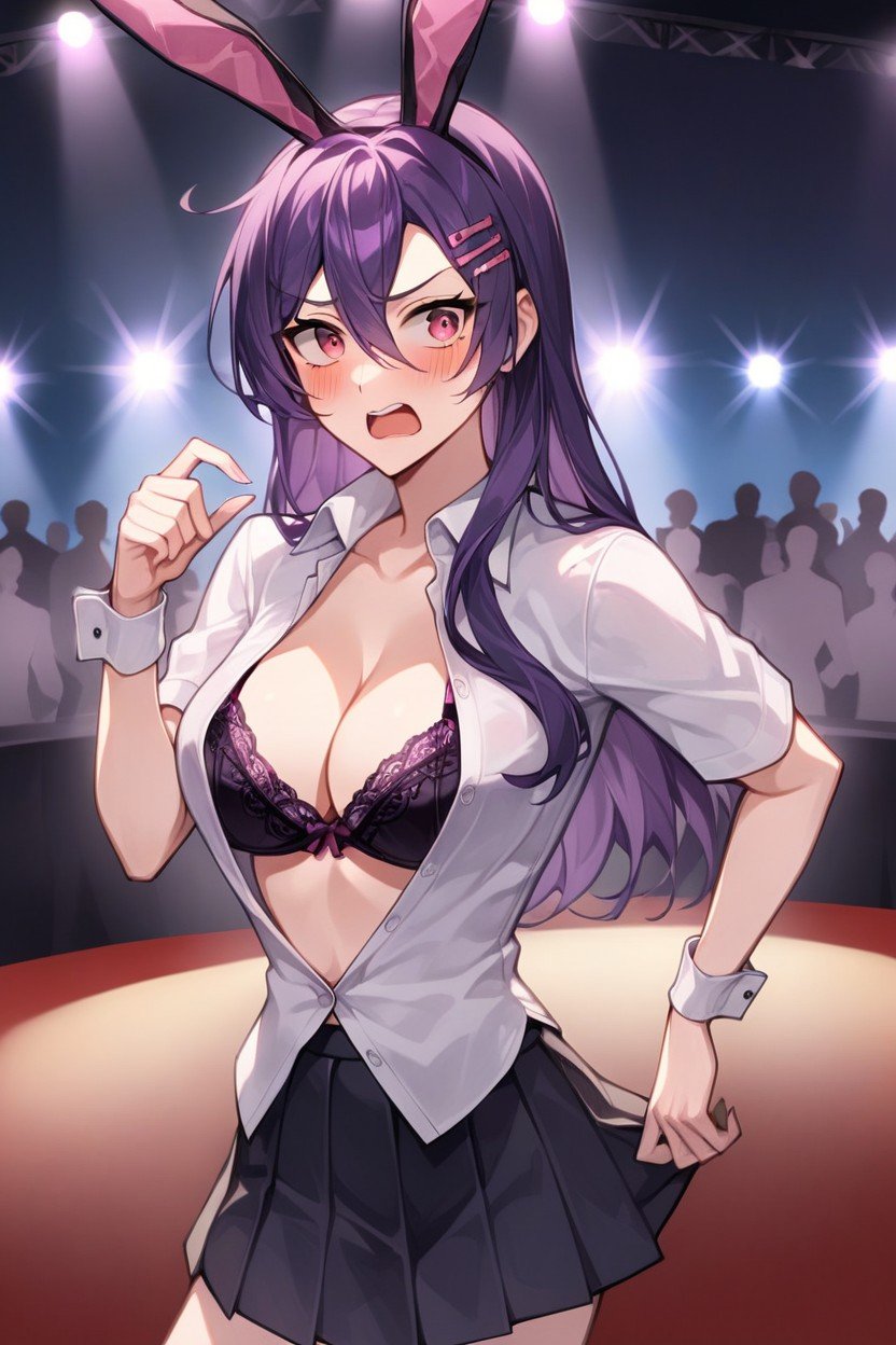 Cara Confundida, K-pop Idol Girl, En El EscenarioPorno AI