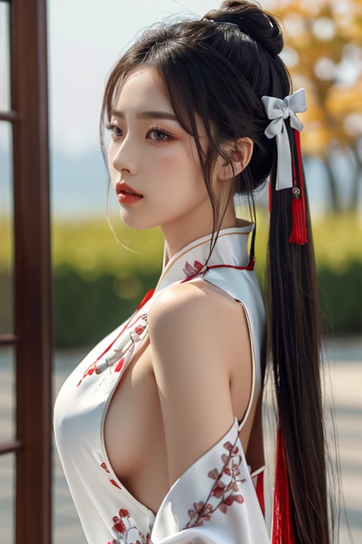 Sideboob, Pigtails, Chinese AI Porn