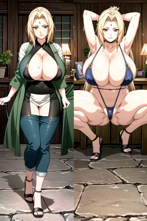 Tsunade (naruto), Crab Crotch, Armpit HairPorno AI