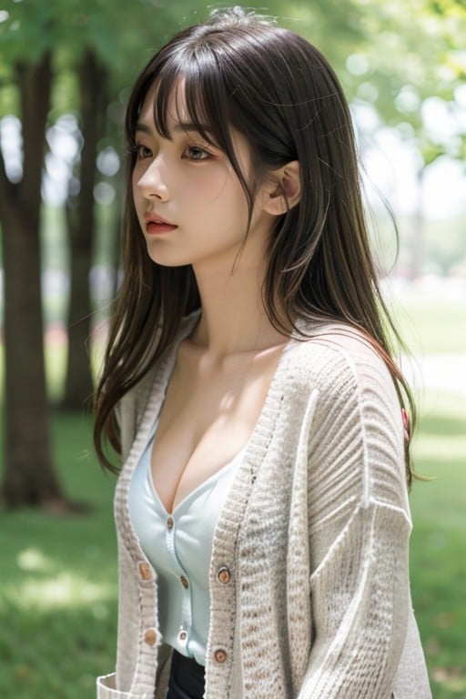 Model, Long Hair, 大きな胸AIポルノ