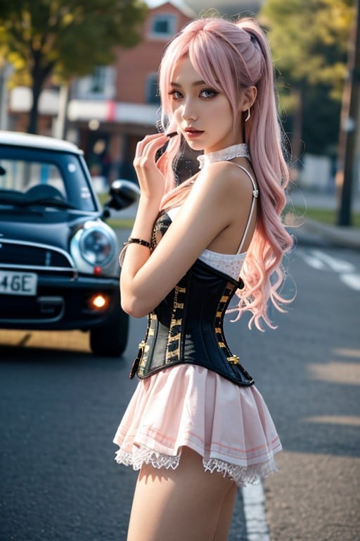 Gyaru, Pink Hair, Goth AI Porn