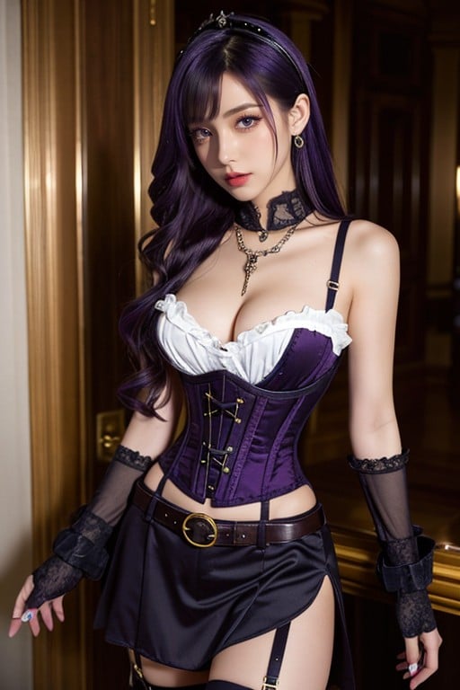 Purple Hair, 18, Steampunk AI Porn