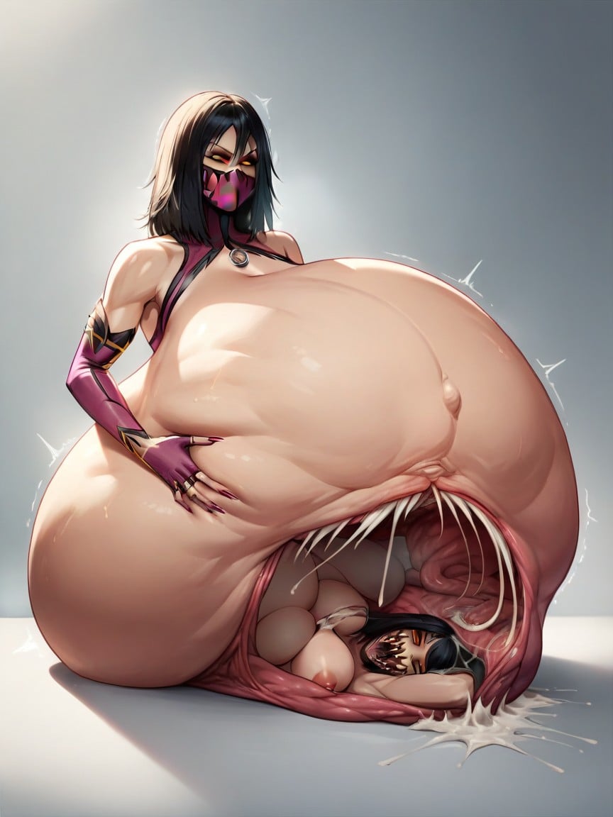 Hyper Belly Inflation, Same Size Vore, Unbirth Pornografia de IA