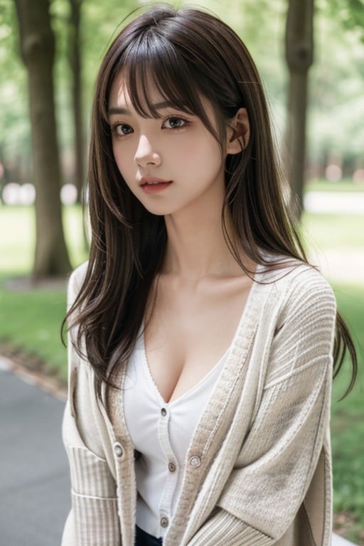 Long Hair, 侧视图, 公园AI黄片